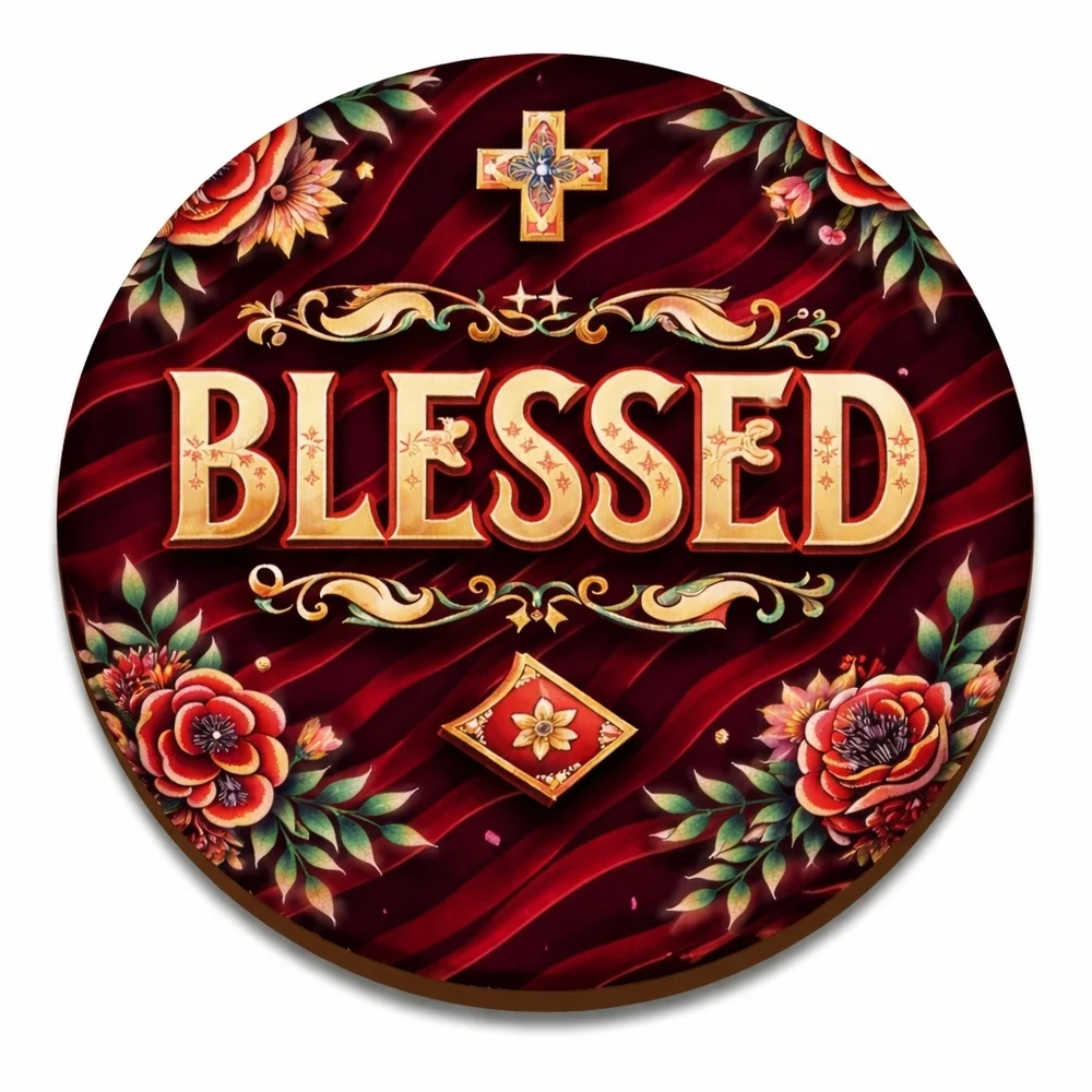 Blessed Hand Crafted Mouse Pad and Coaster Set - NWT